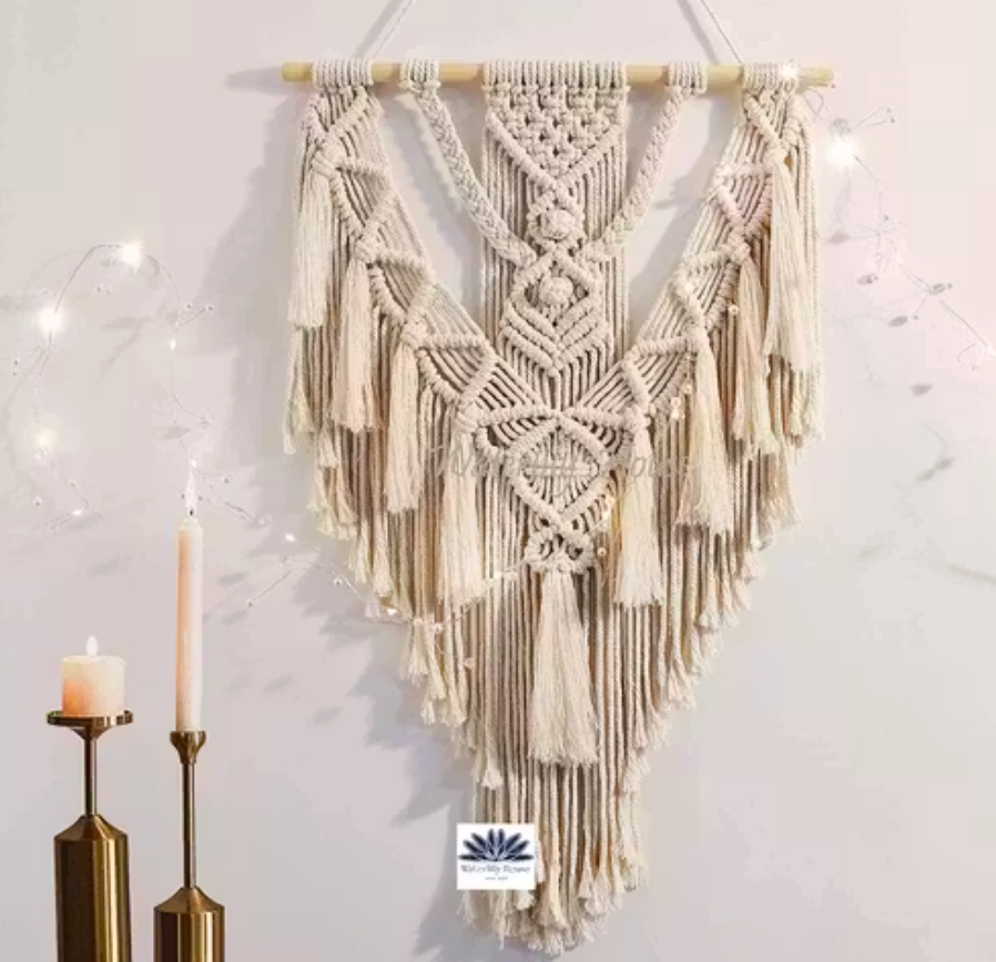 Macramé Wall Hanging — Geometric, 20 cm