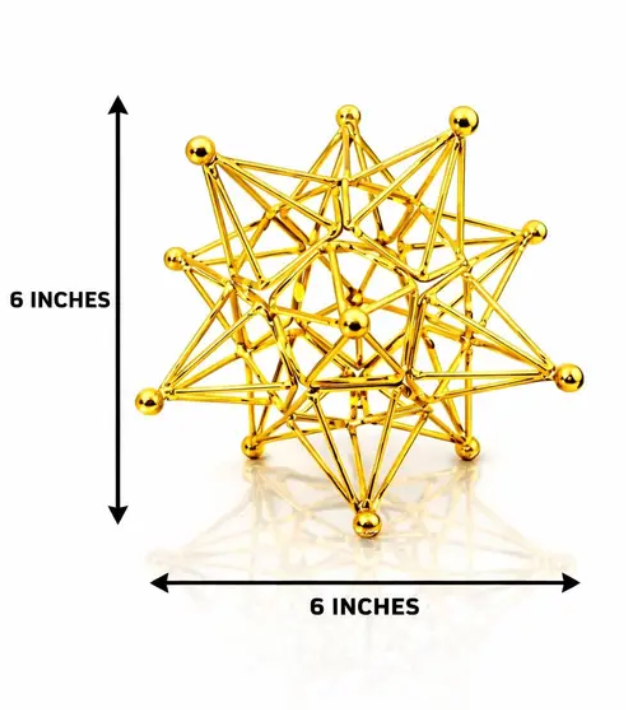 Golden Geometric Metal Showpiece
