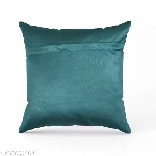 Velvet Quilted Cushion Covers — Forest Green, Set of 5
