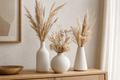 Set of 3 Ceramic Vases — Matte White