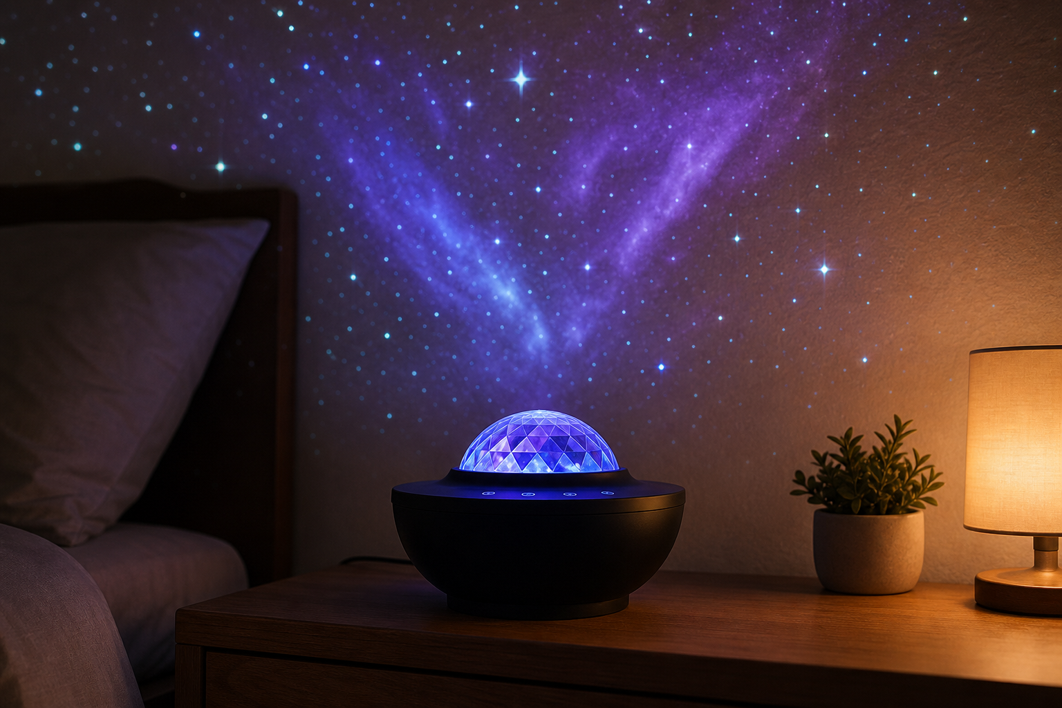 LED Galaxy Star Projector with Bluetooth Speaker